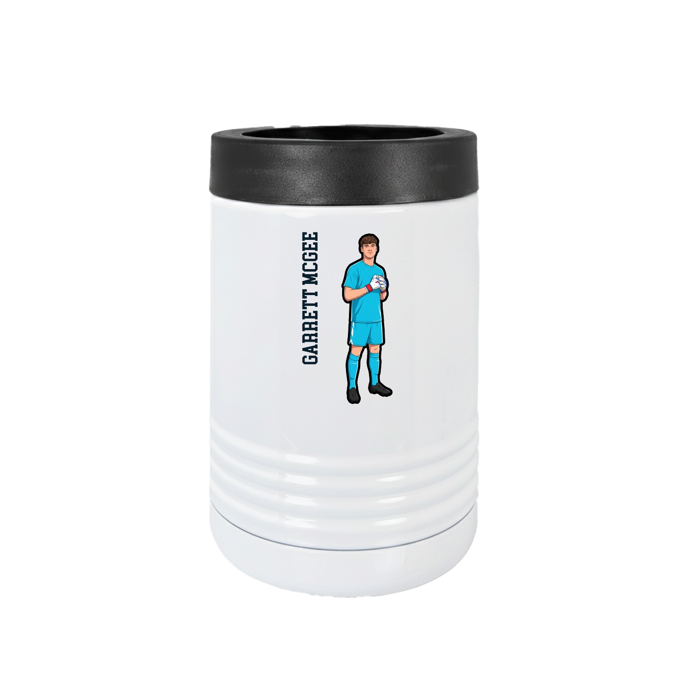 Beverage Holder — Name Vertical in White