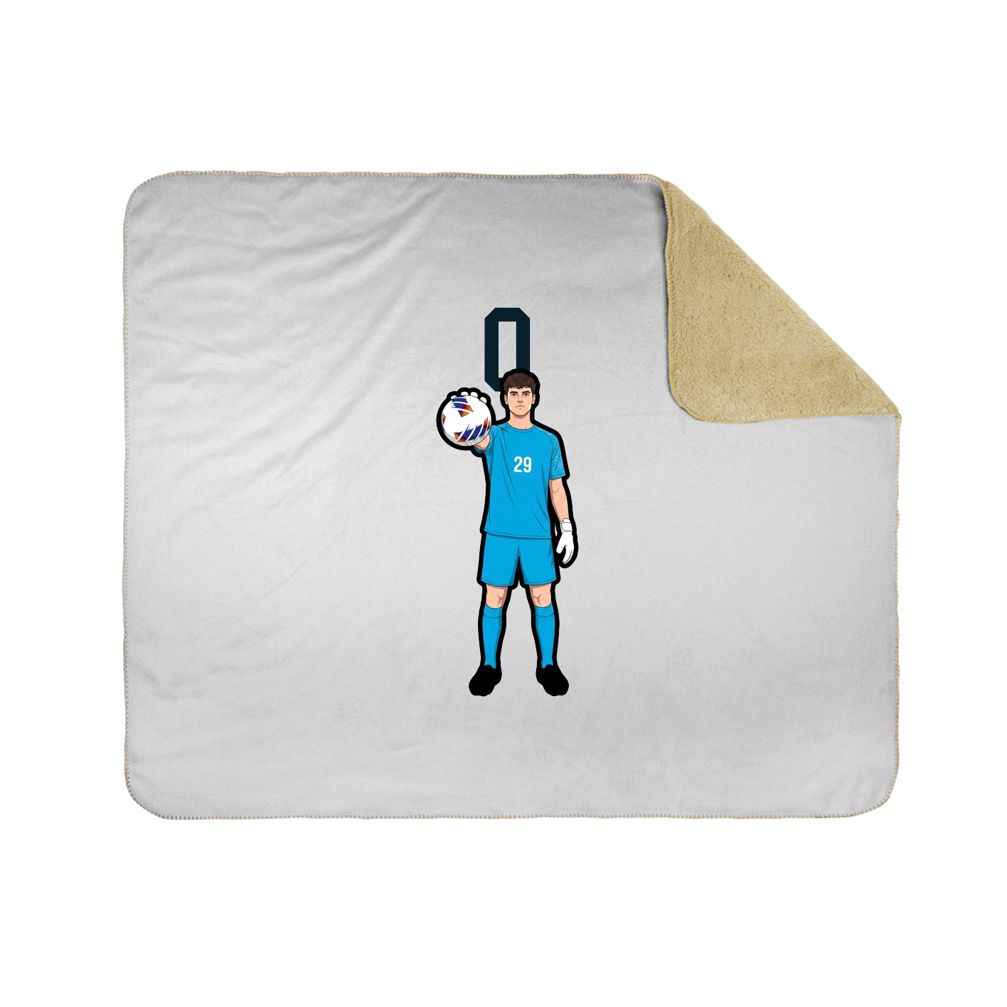 Throw Blanket — Number Top in White
