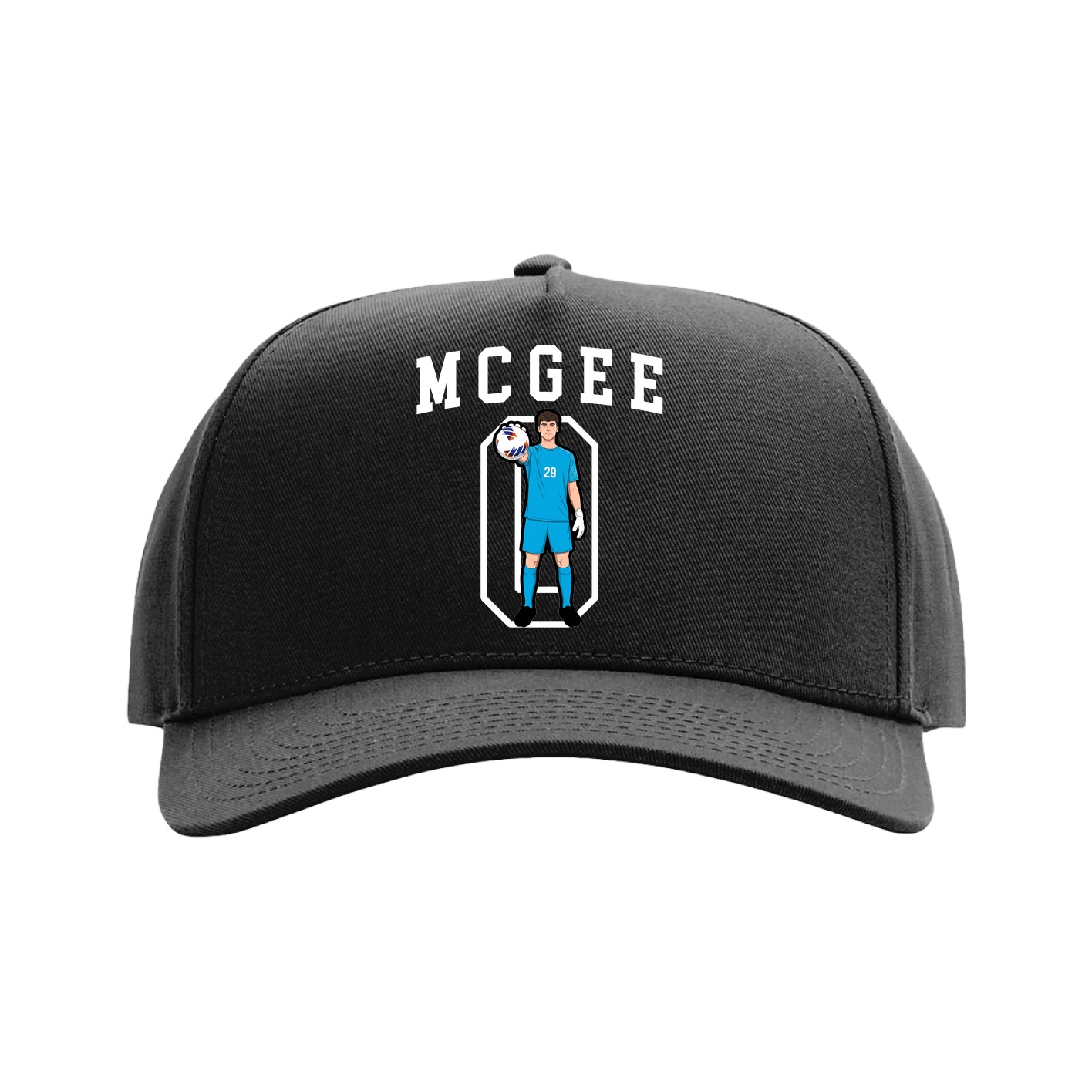 Full Fabric Five-Panel Champ Cap — Shirsey in Black