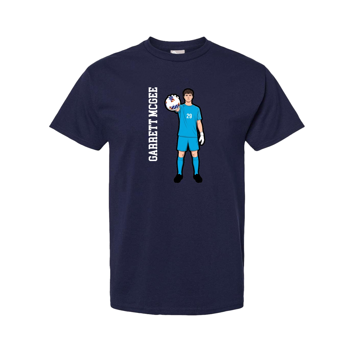 Tee — Name Vertical in Navy