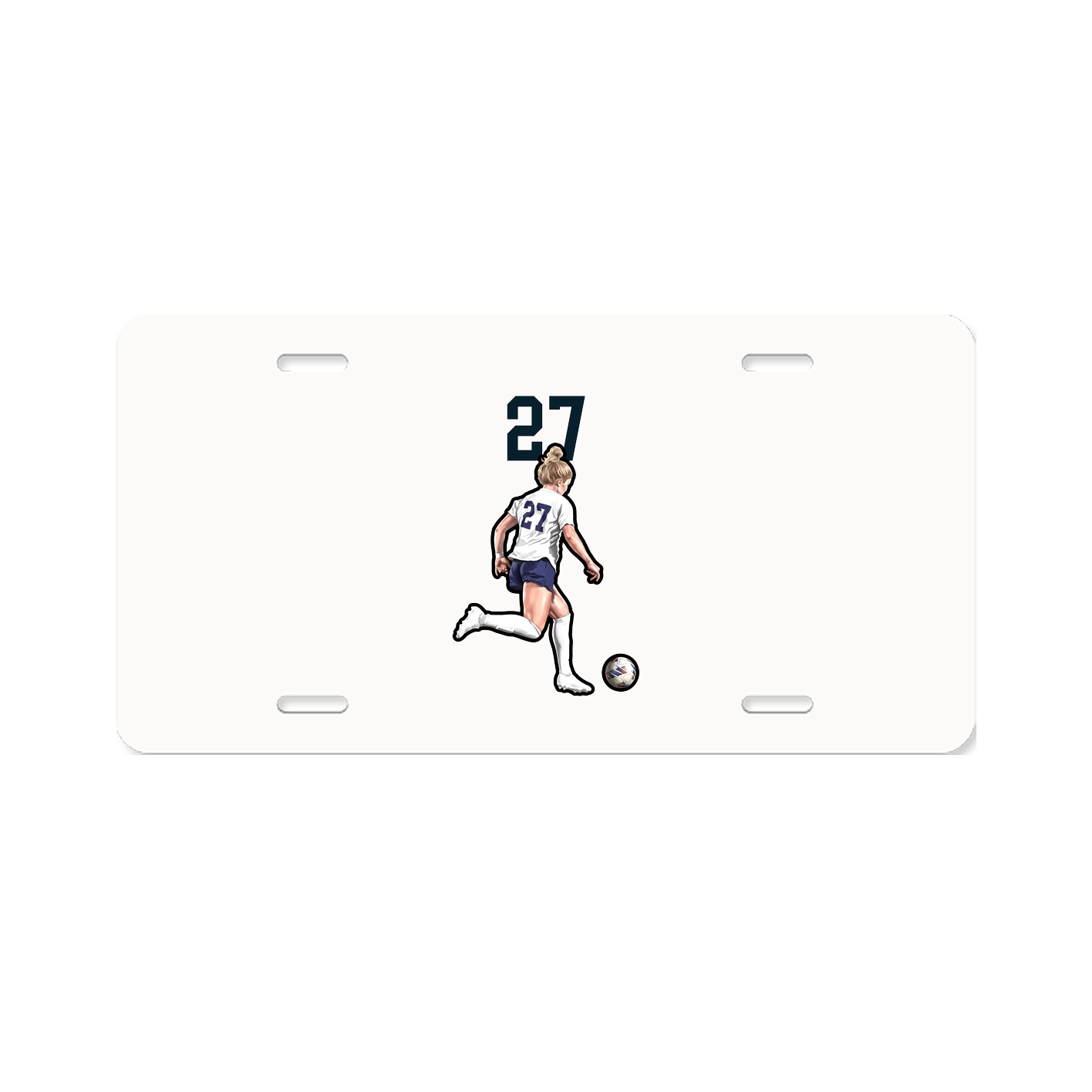License Plate — Number Top in Classic