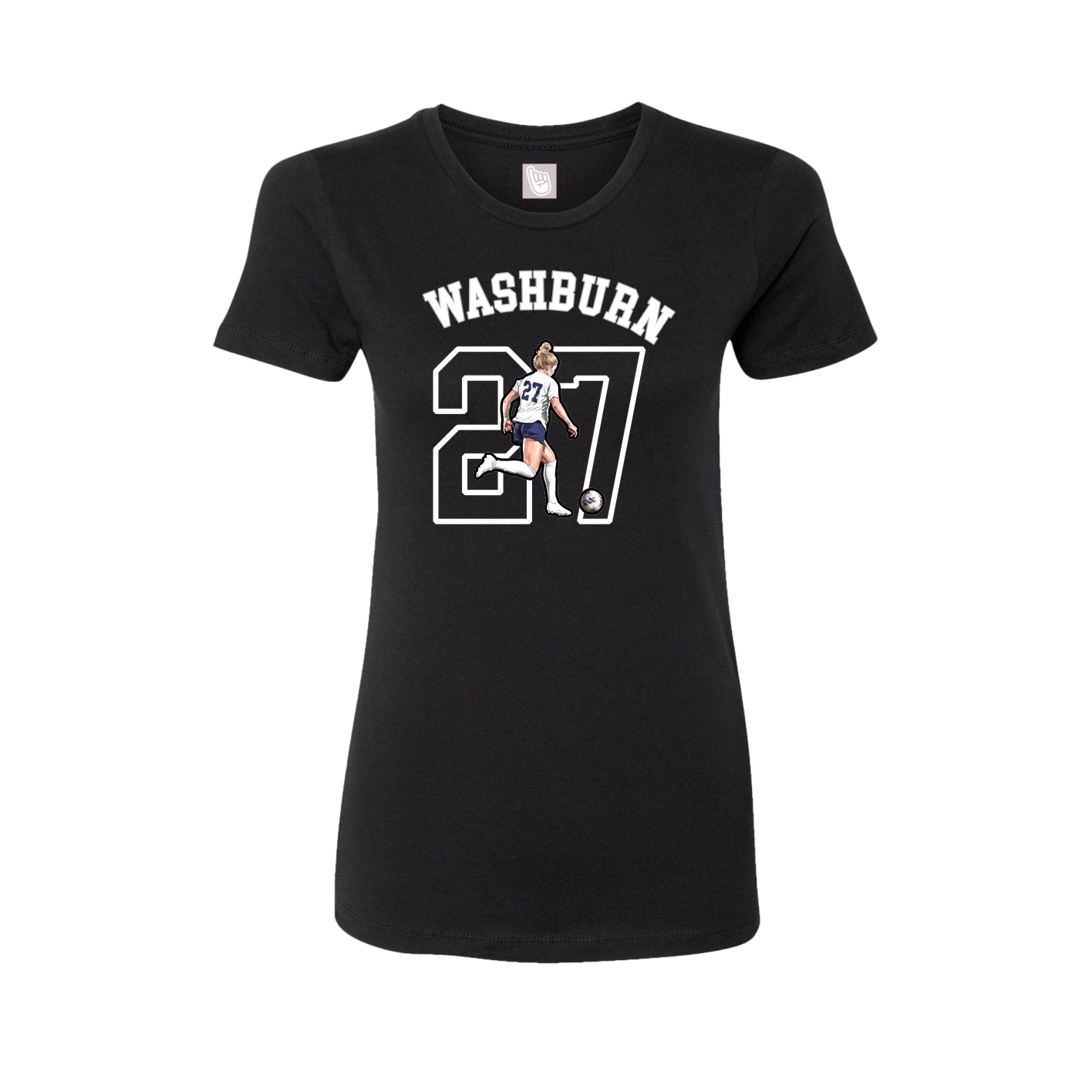 Fitted Women's Tee — Shirsey Arch in Black