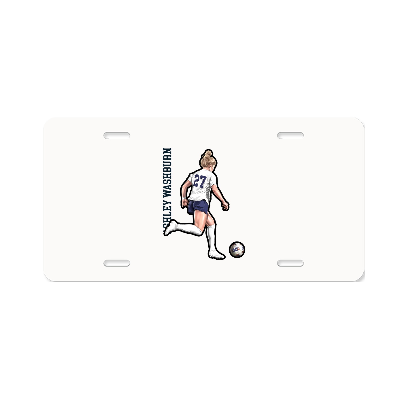 License Plate — Name Vertical in Classic