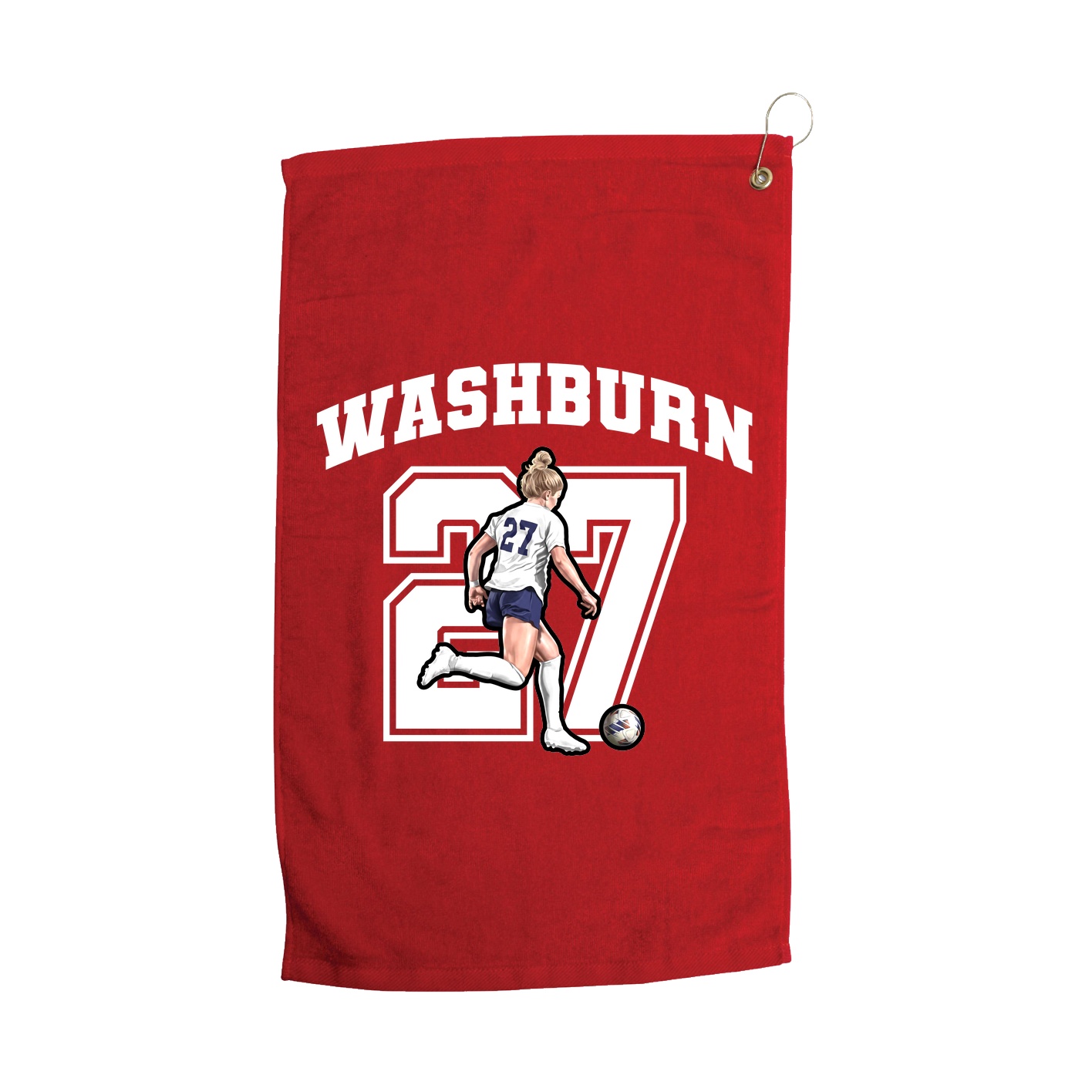 Golf Towel — Number in Red