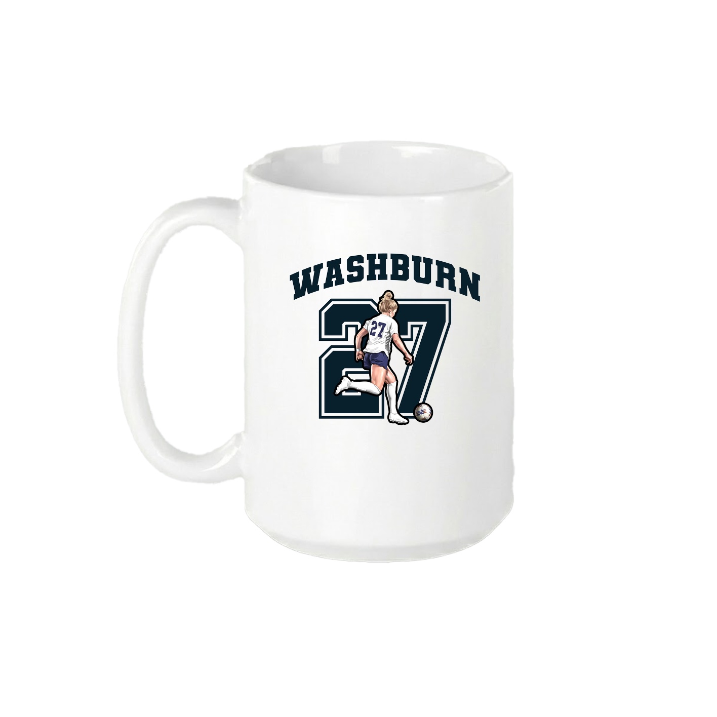 15oz Coffee Mug — Number in White