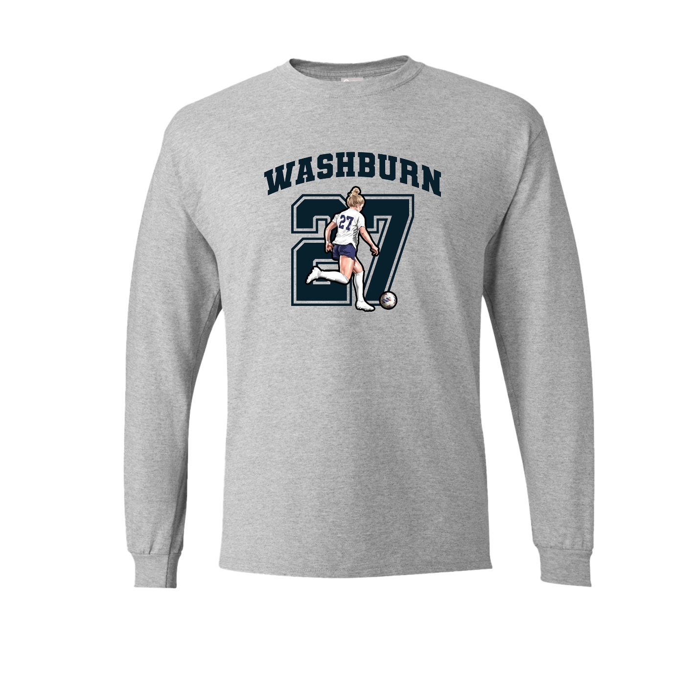 Long Sleeve Tee — Number in Grey