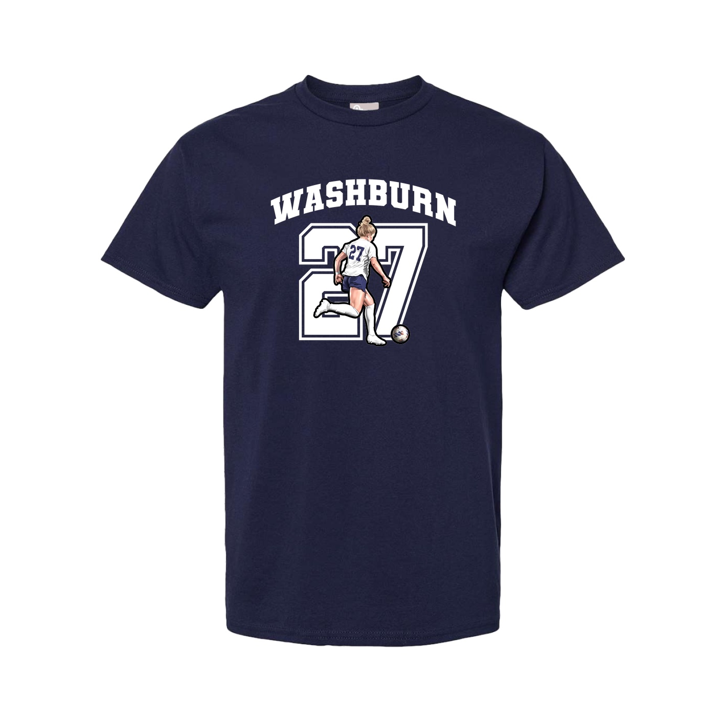 Youth Tee — Number in Navy