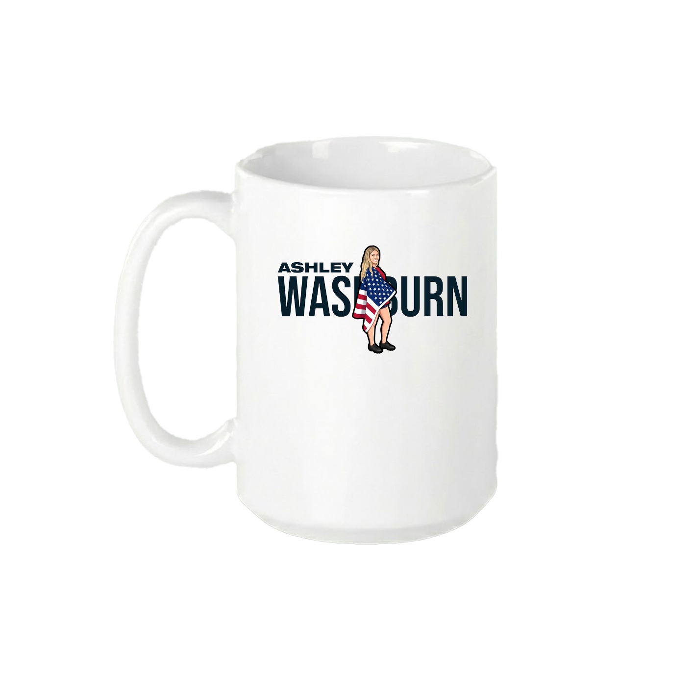 15oz Coffee Mug — Player Name in White