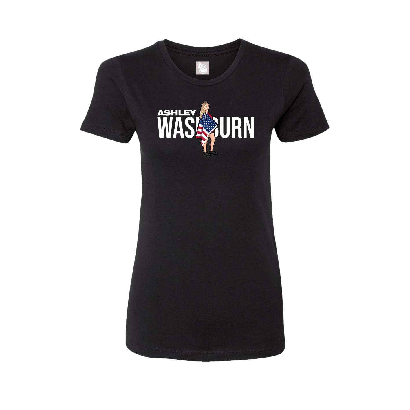 Fitted Women's Tee — Player Name in Black