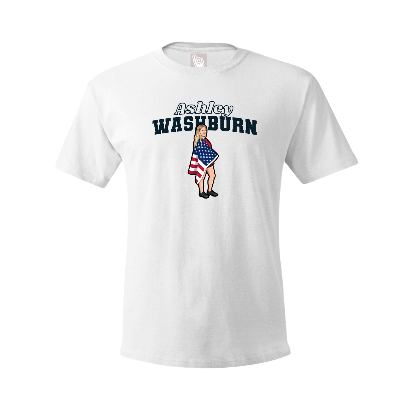 Youth Tee — Name Arch in White
