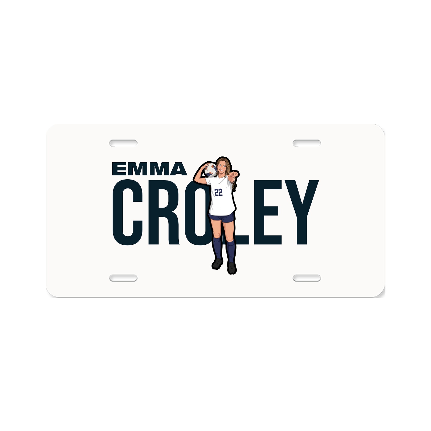 License Plate — Player Name in Classic