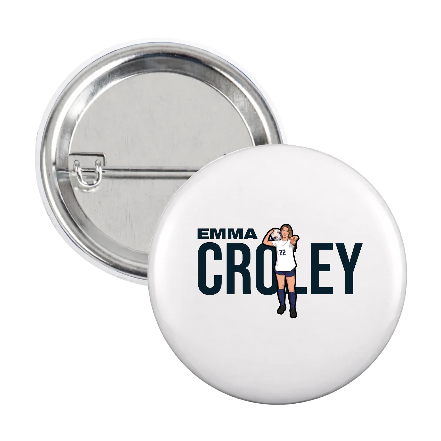Game Day Button — Player Name in White