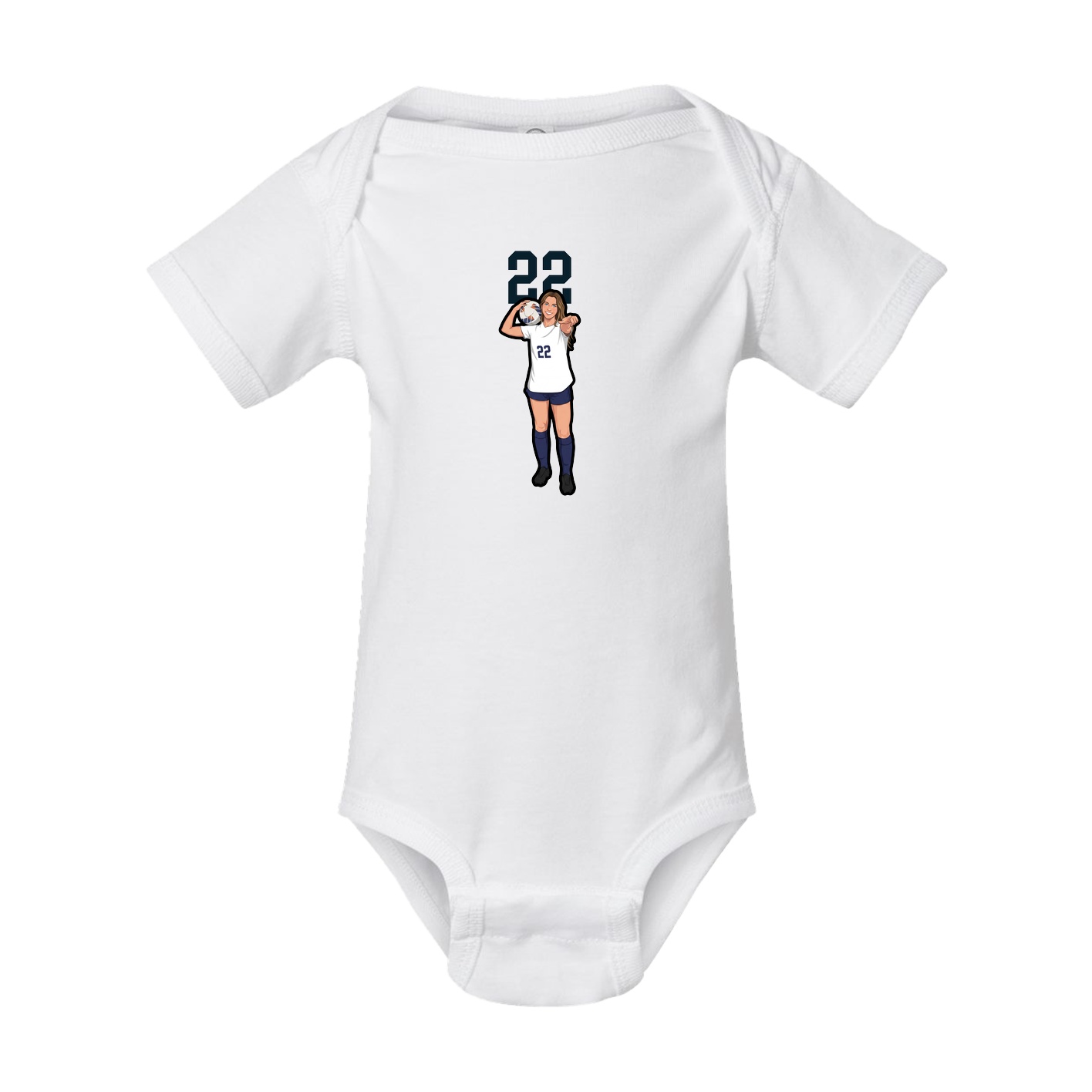Baby Onesie — Number Top in White