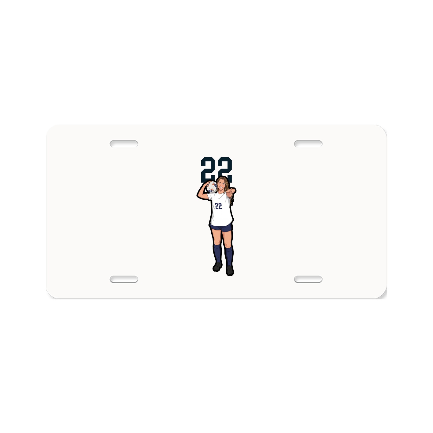 License Plate — Number Top in Classic