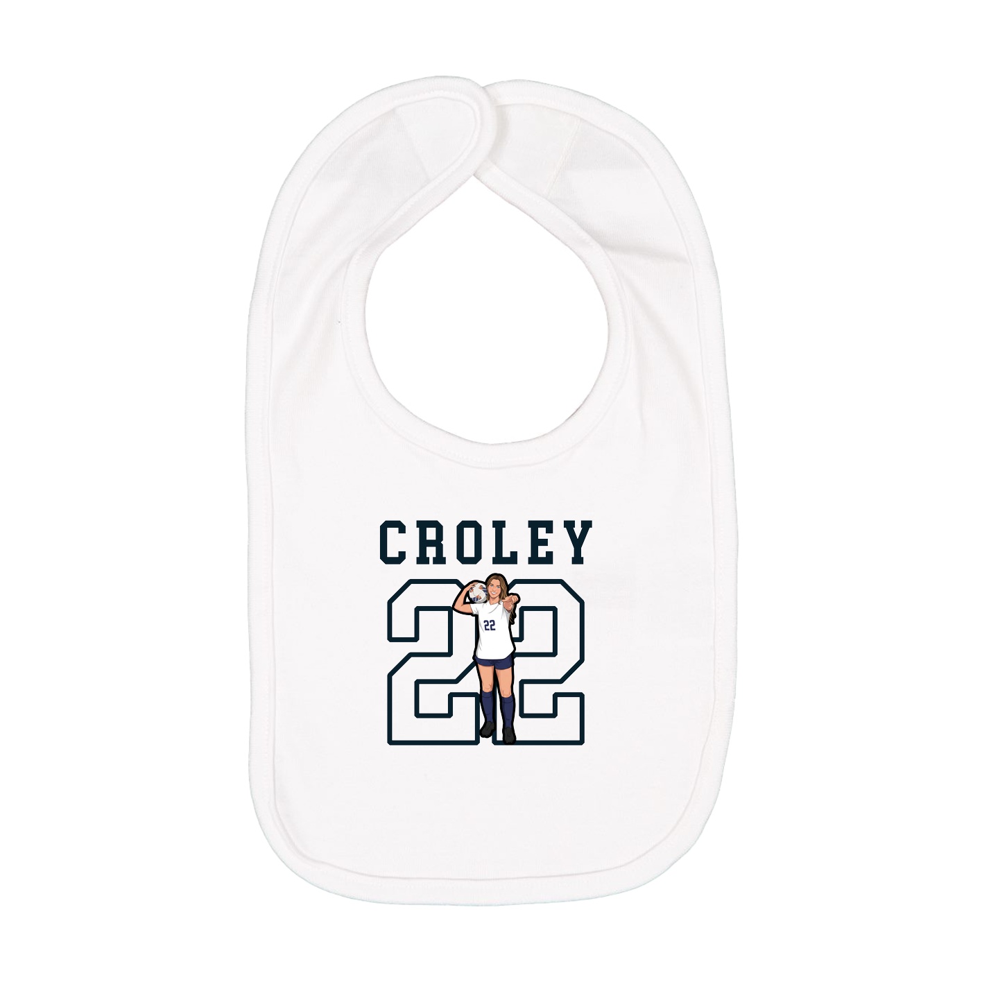 Infant Bib — Shirsey in White