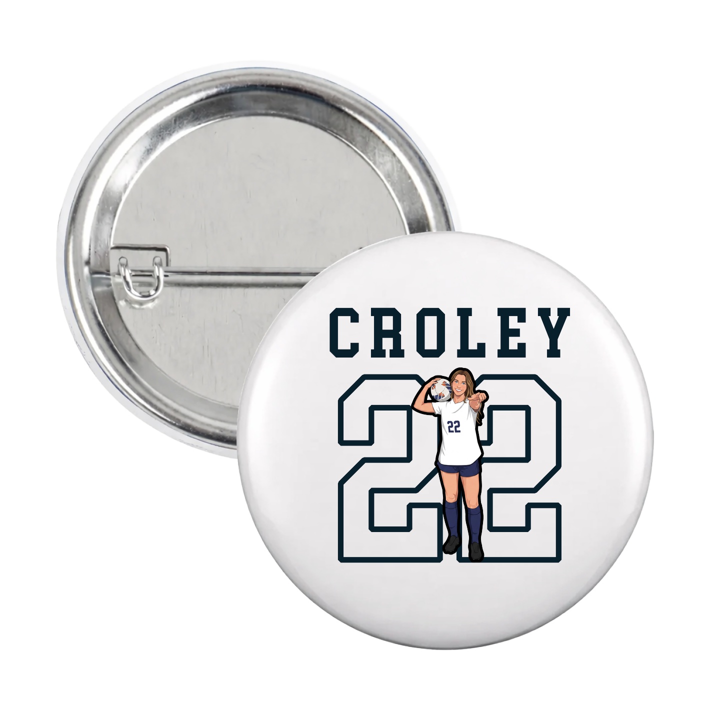 Game Day Button — Shirsey in White