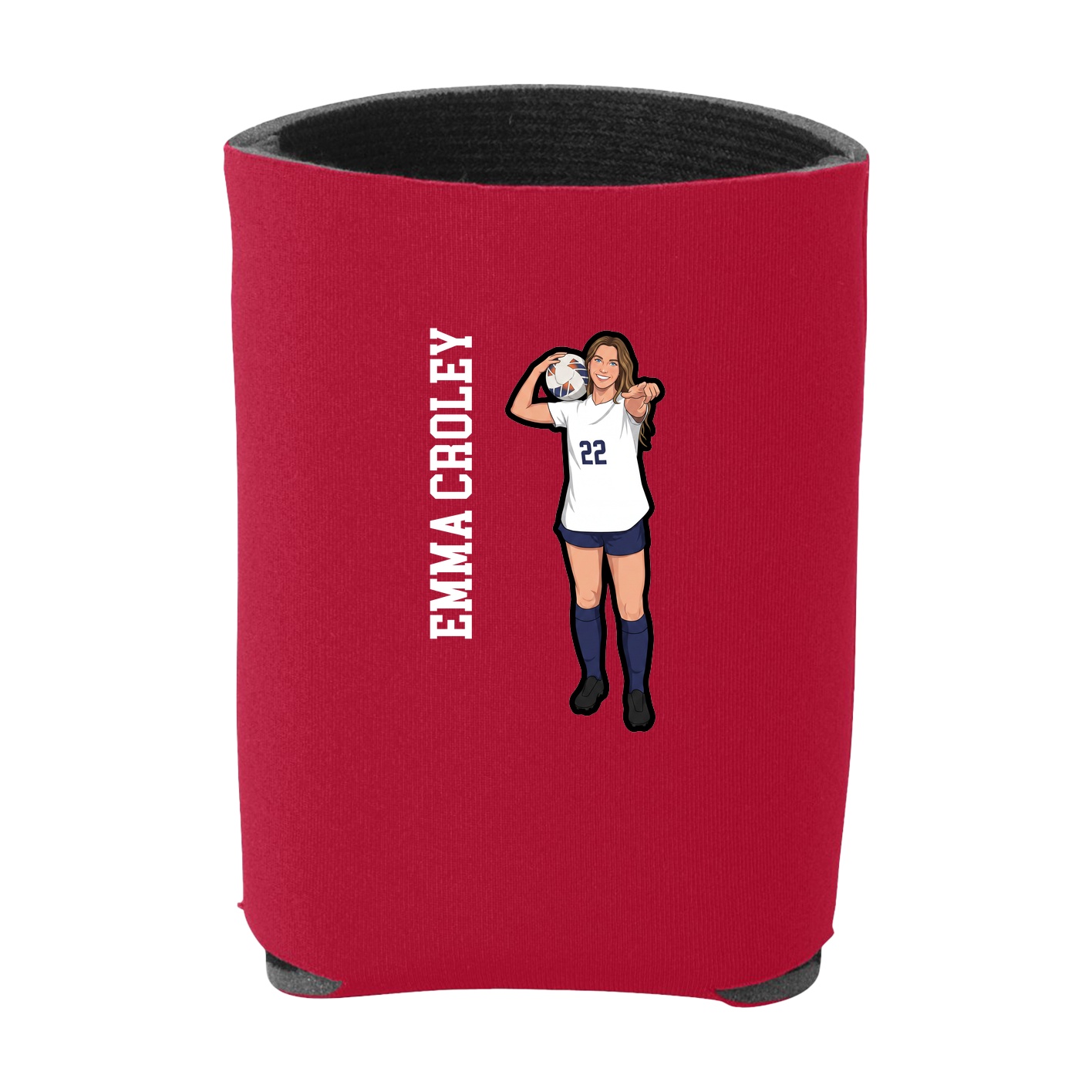 Can Holder — Name Vertical in Red