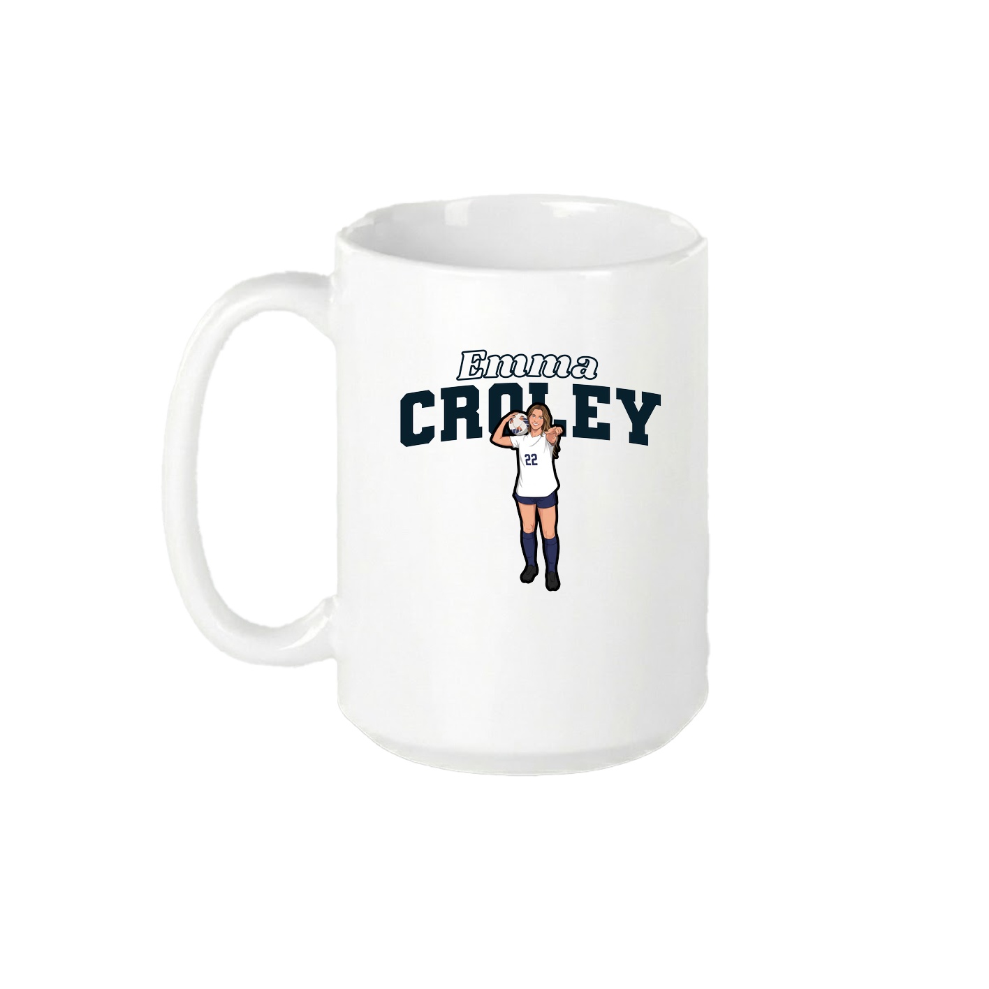 15oz Coffee Mug — Name Arch in White