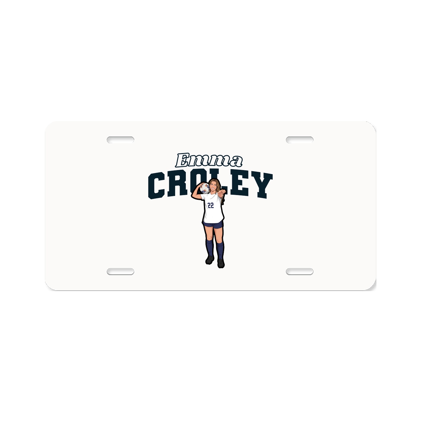 License Plate — Name Arch in Classic