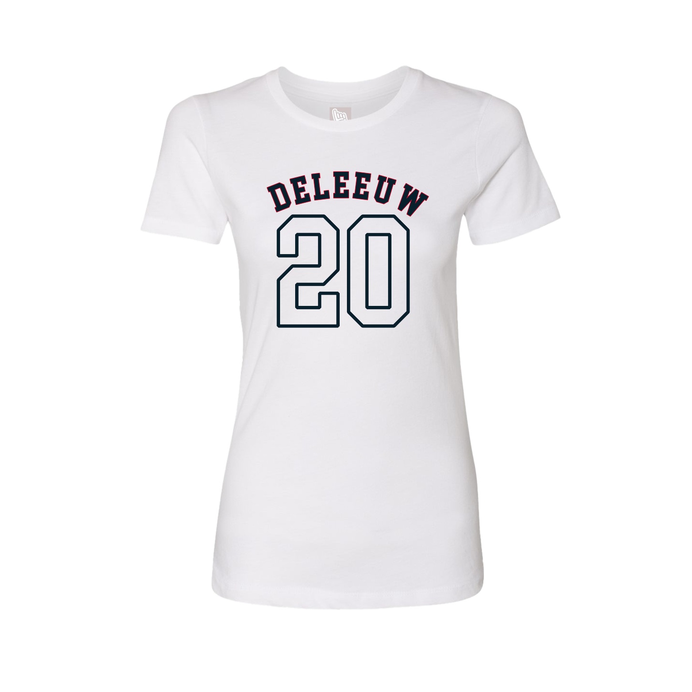Fitted Women's Tee — Shirsey Arch in White