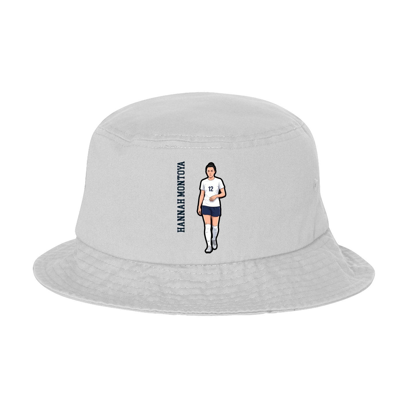 Bucket Cap — Name Vertical in White