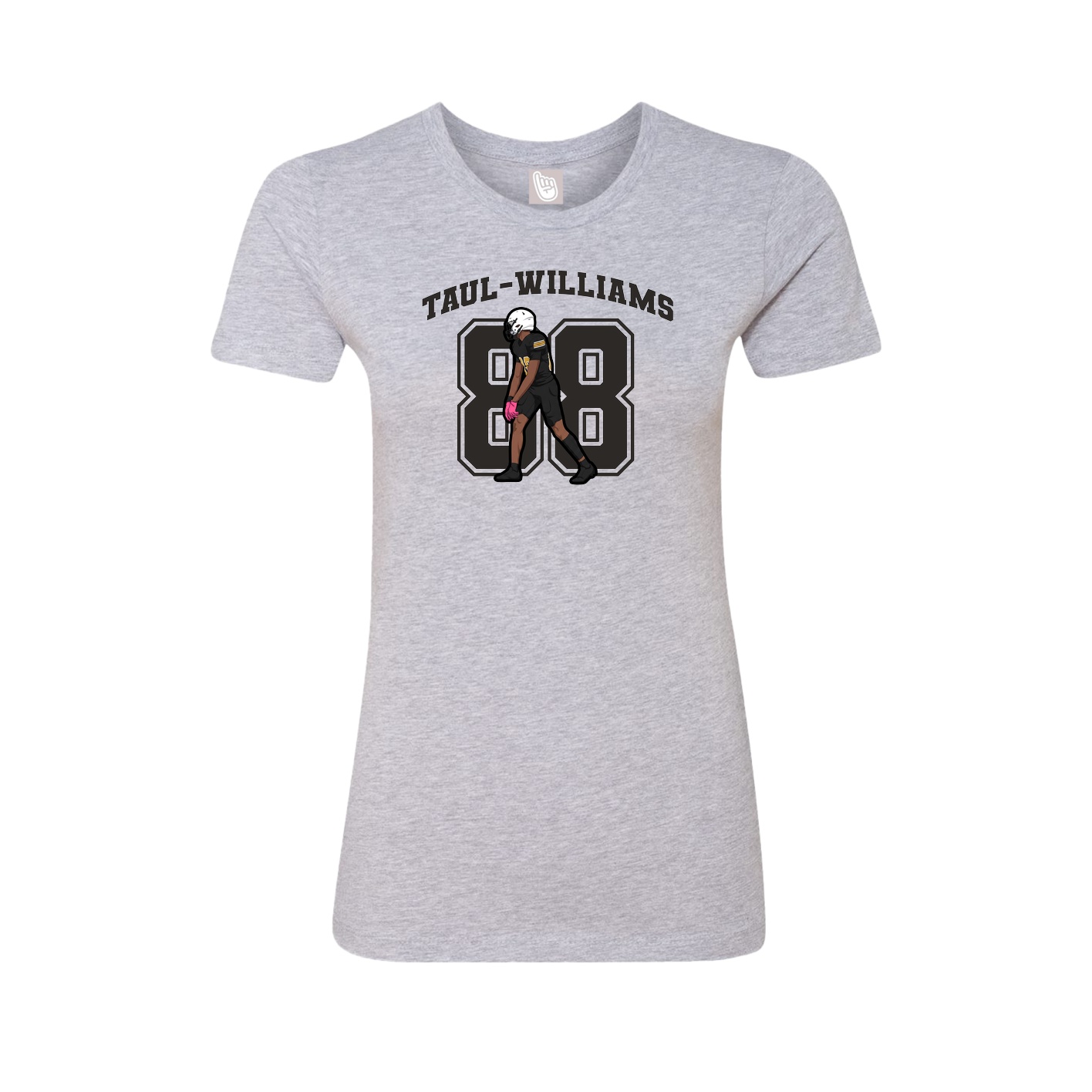 Fitted Women's Tee — Number in Grey