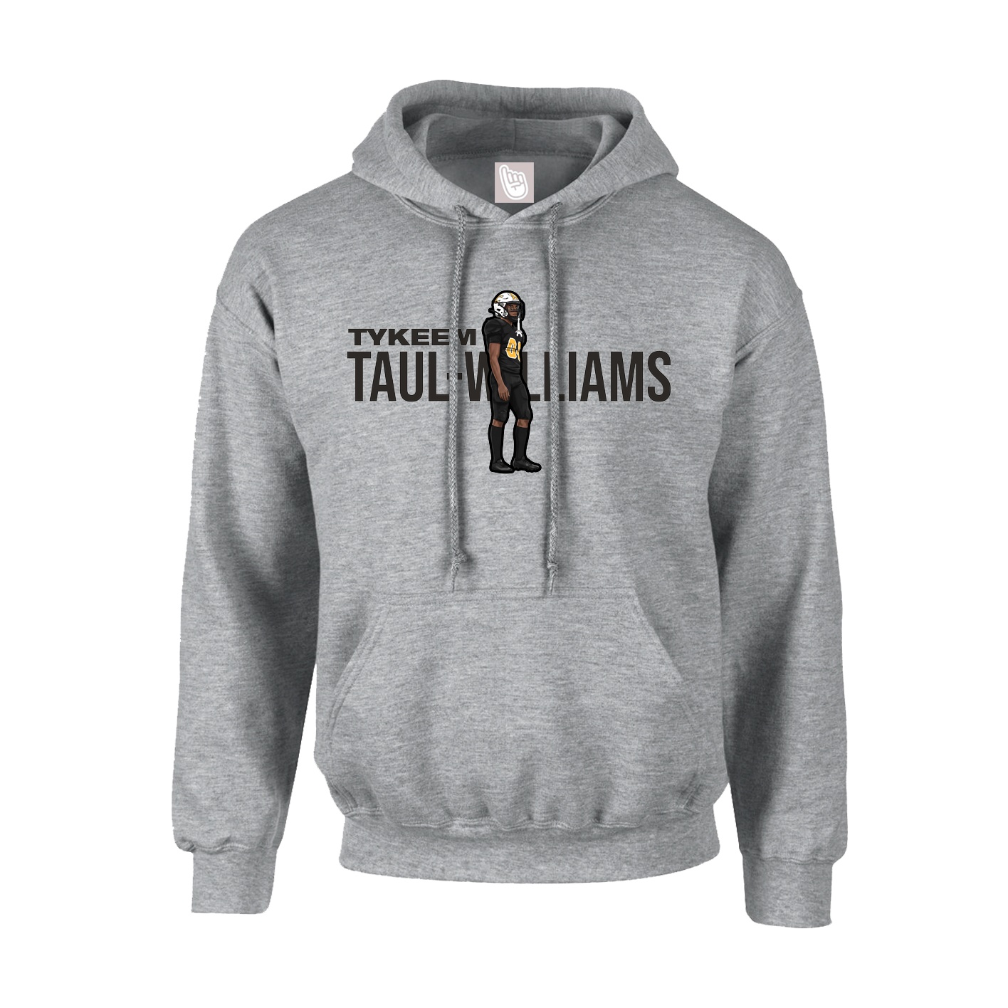 Hoodie — Player Name in Grey