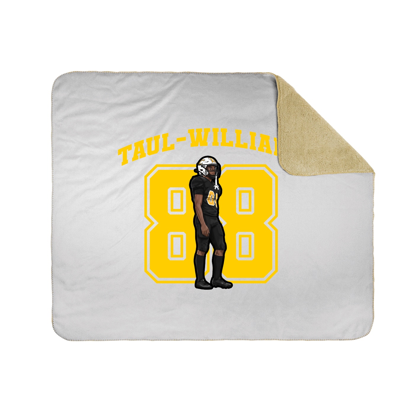 Throw Blanket — Number in White