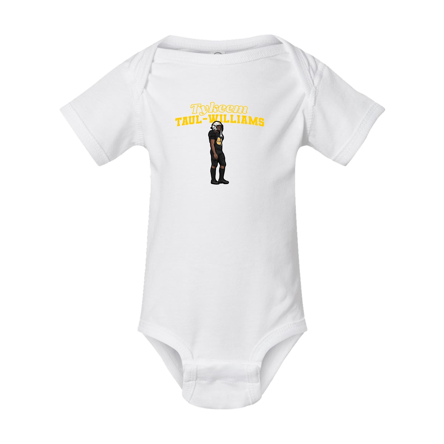 Baby Onesie — Name Arch in White