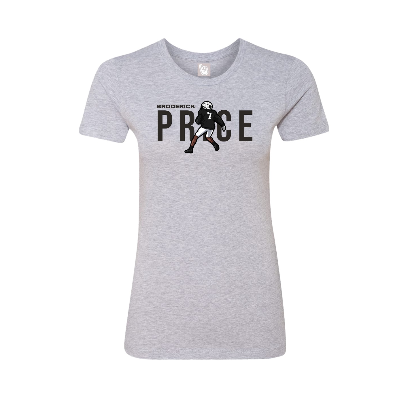 Fitted Women's Tee — Player Name in Grey