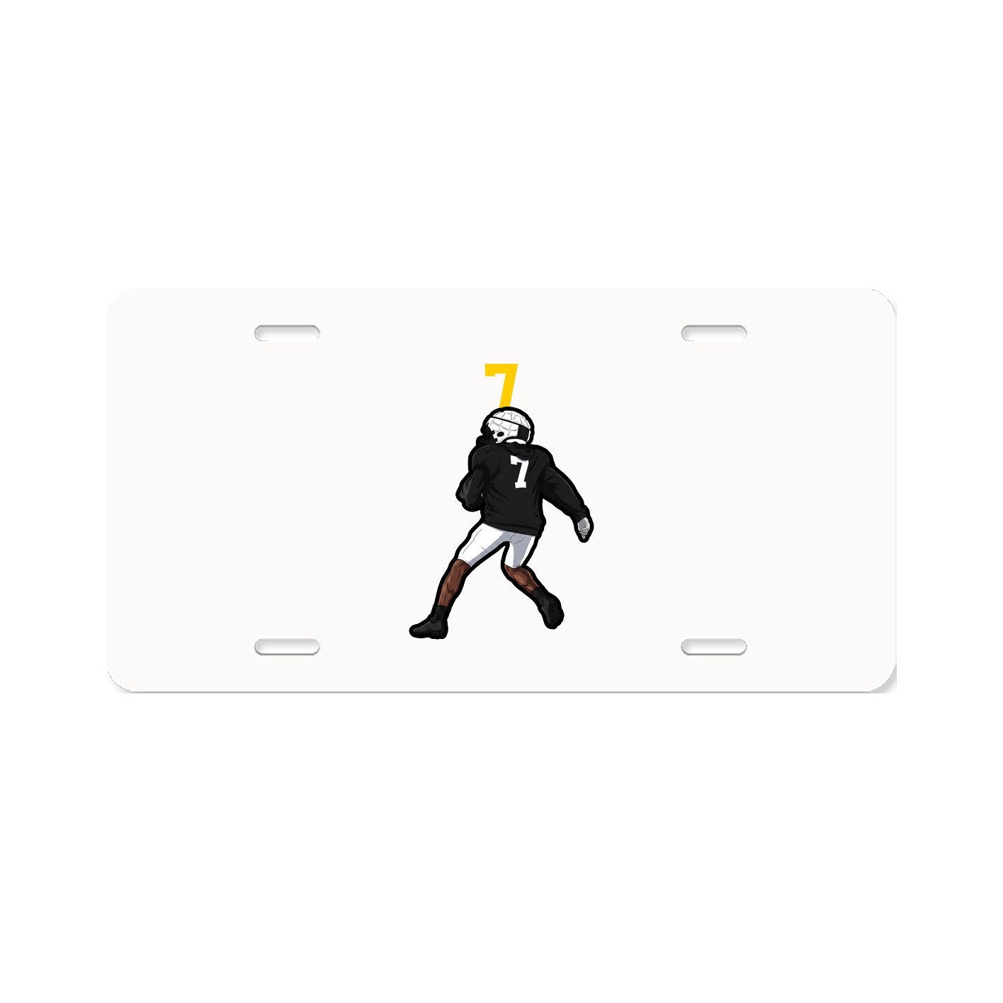 License Plate — Number Top in Classic