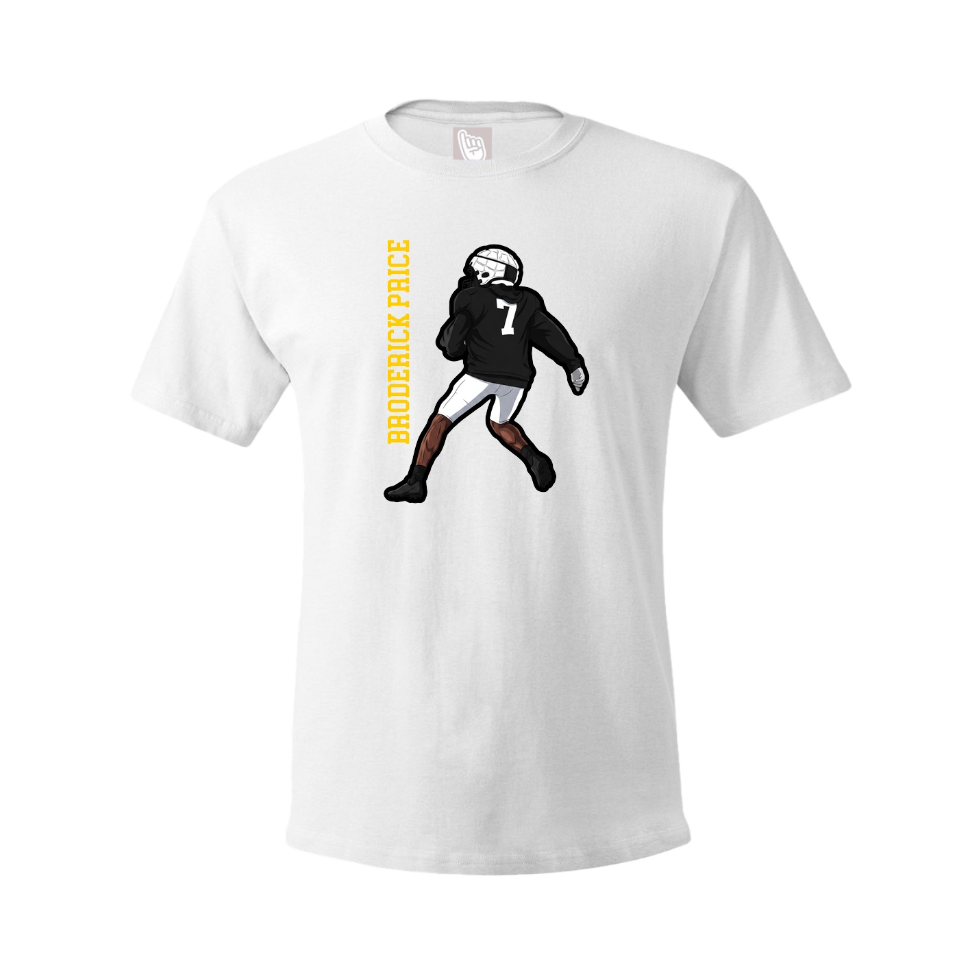 Tee — Name Vertical in White