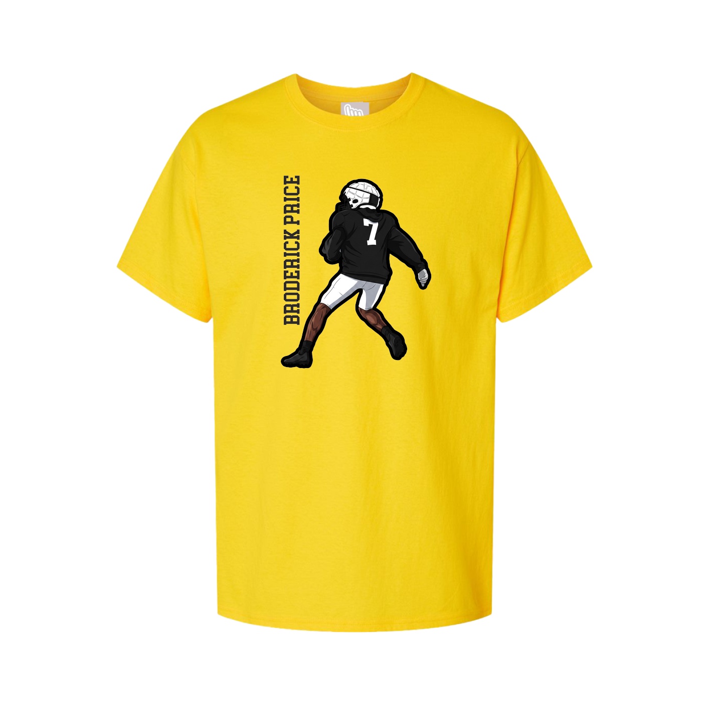Youth Tee — Name Vertical in Gold