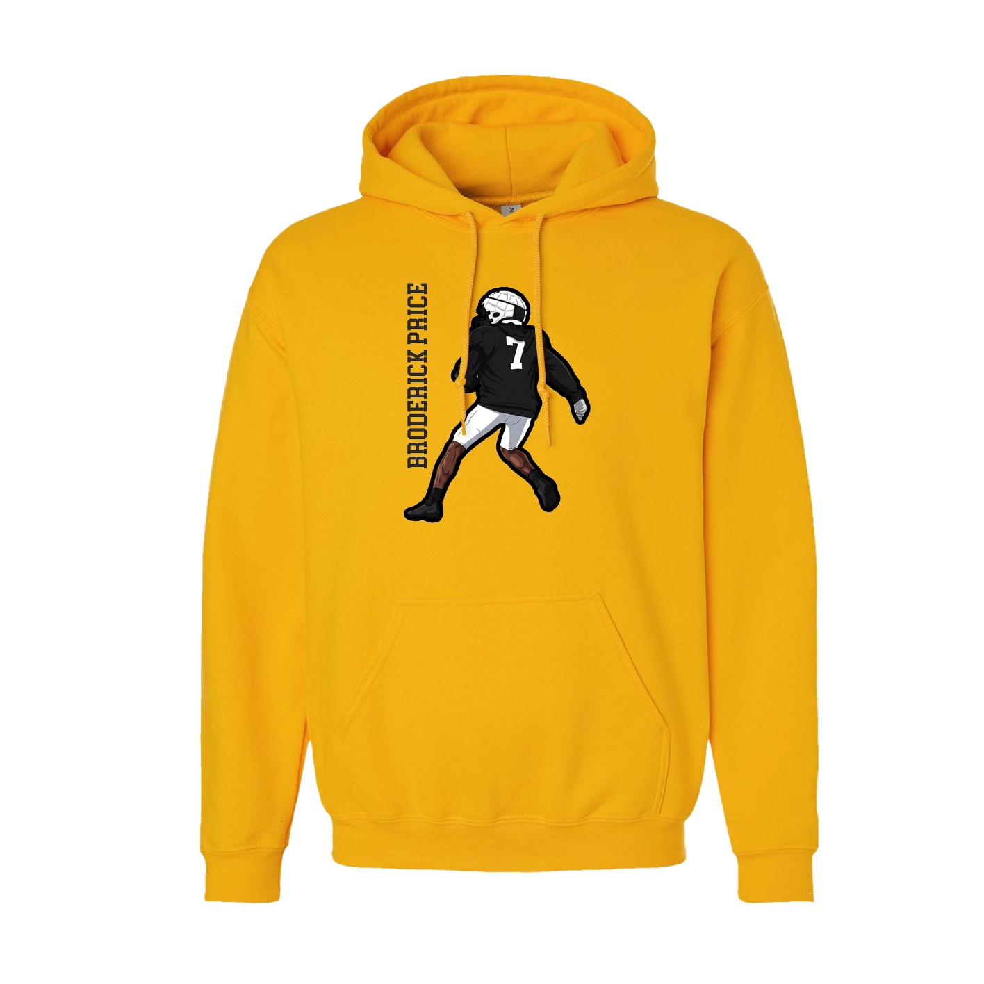 Hoodie — Name Vertical in Gold