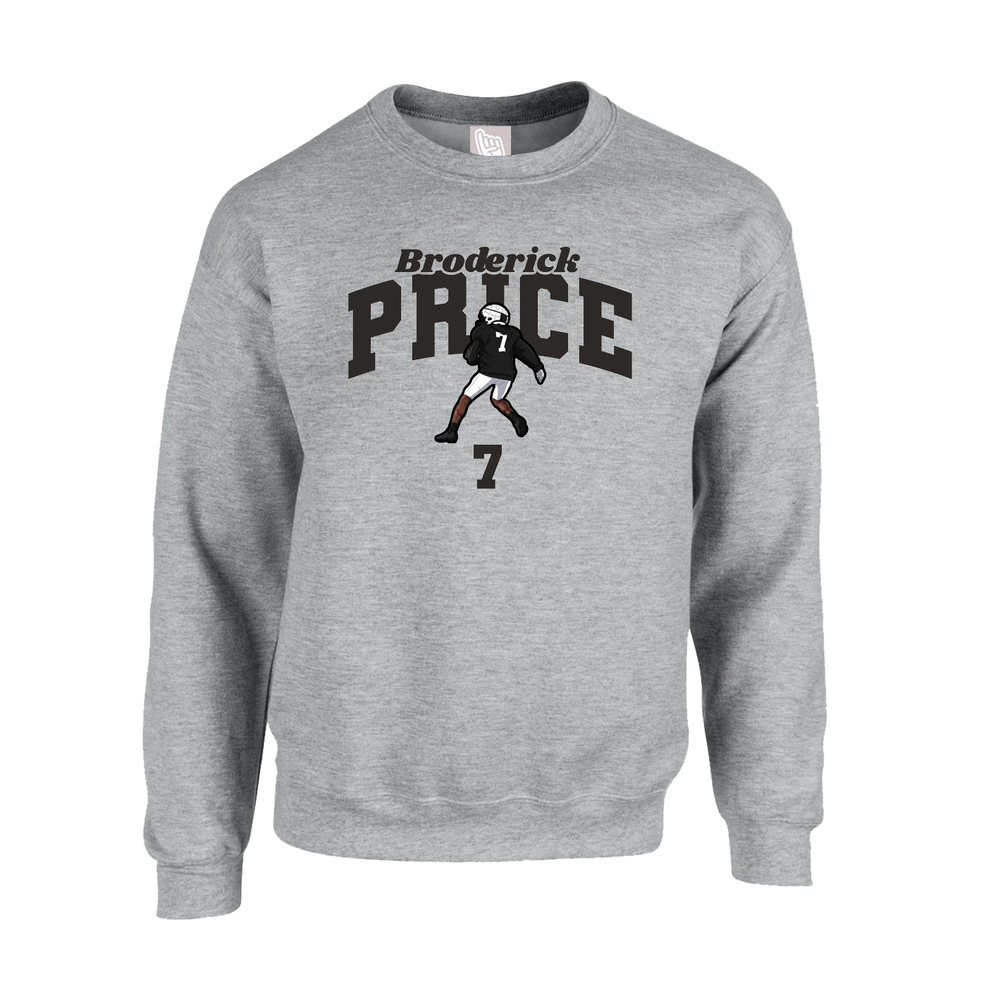 Fleece Crew — Signature Arch in Grey