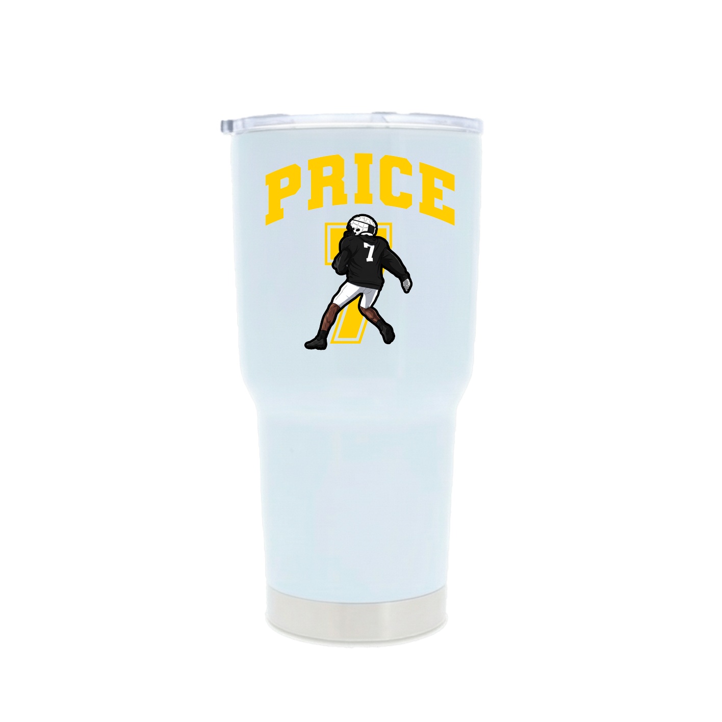 30oz Stainless Steel Tumbler — Number in White