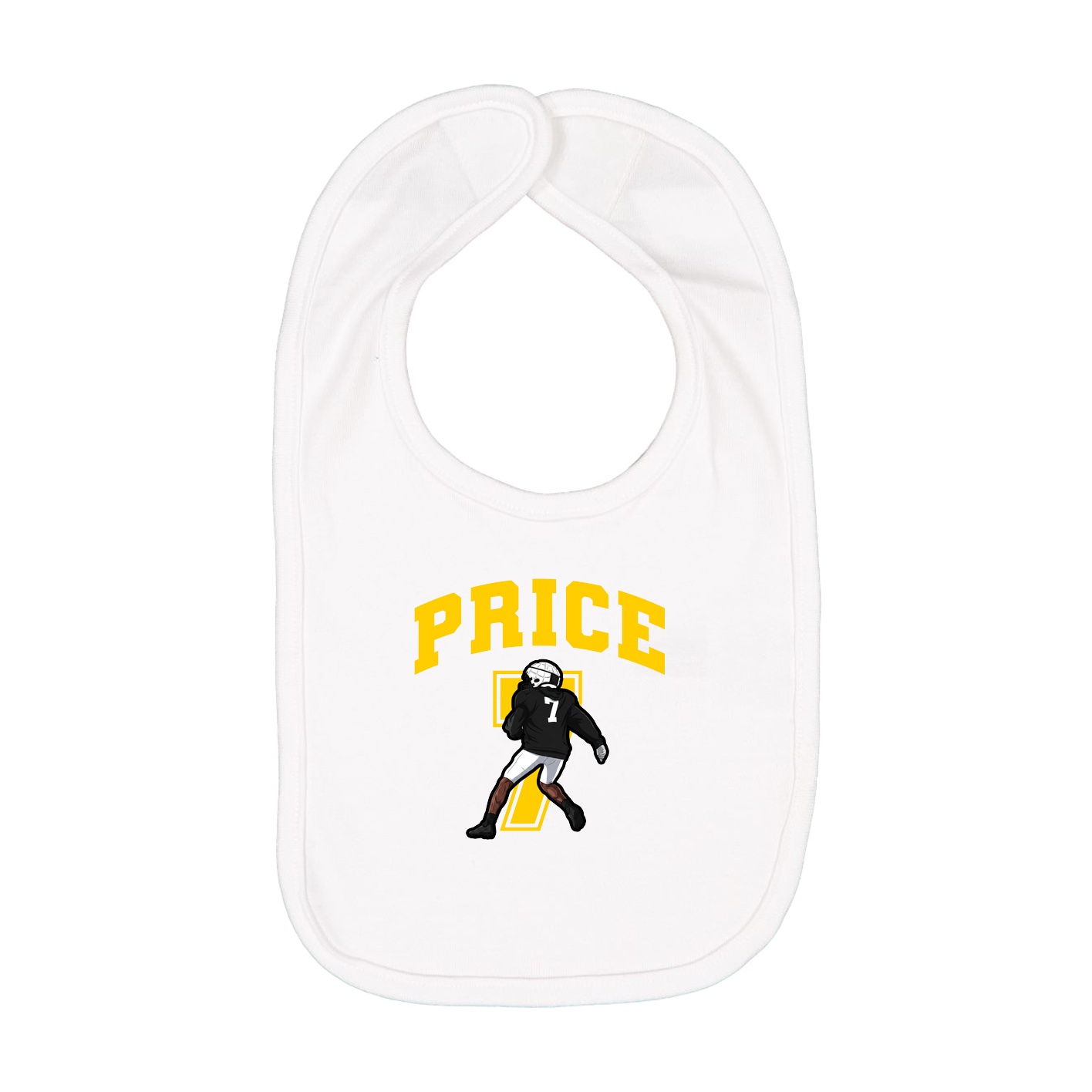 Infant Bib — Number in White