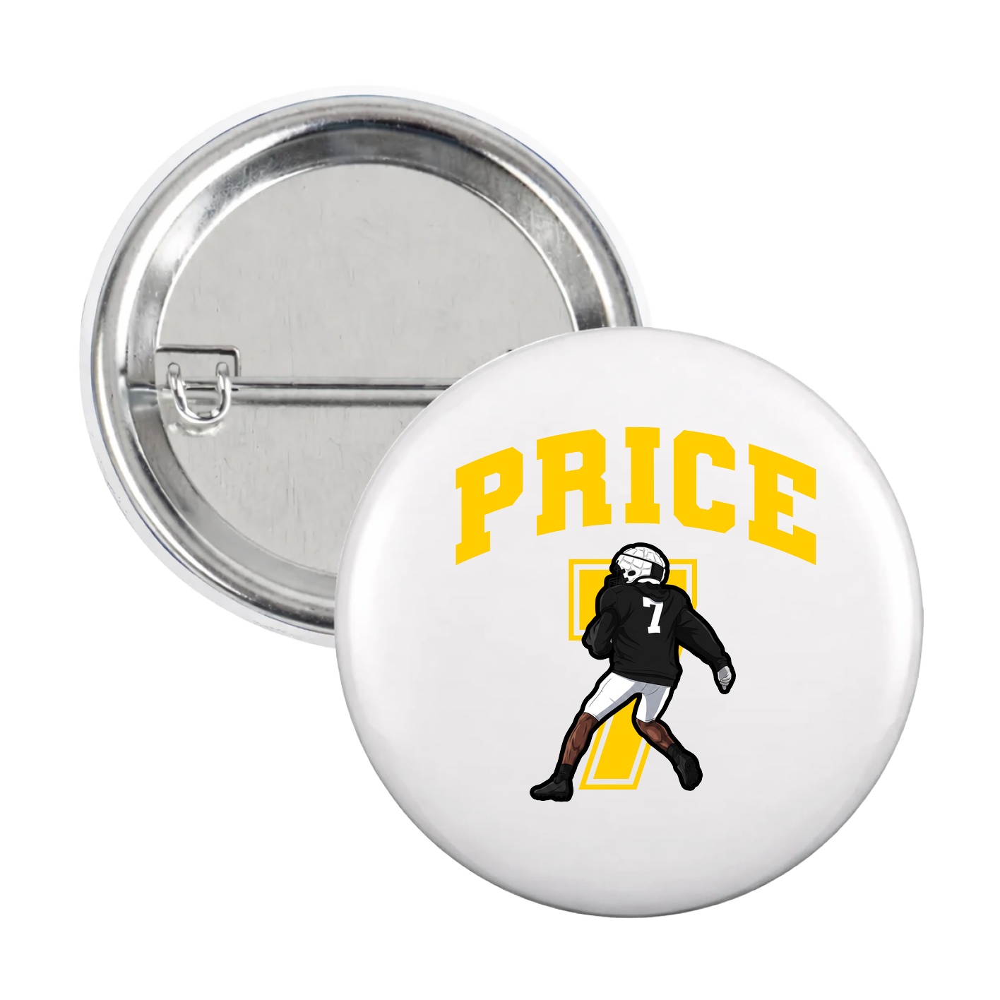 Game Day Button — Number in White