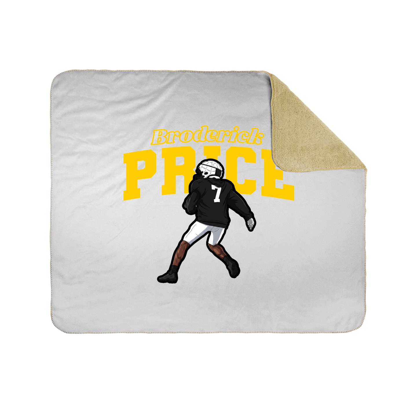 Throw Blanket — Name Arch in White