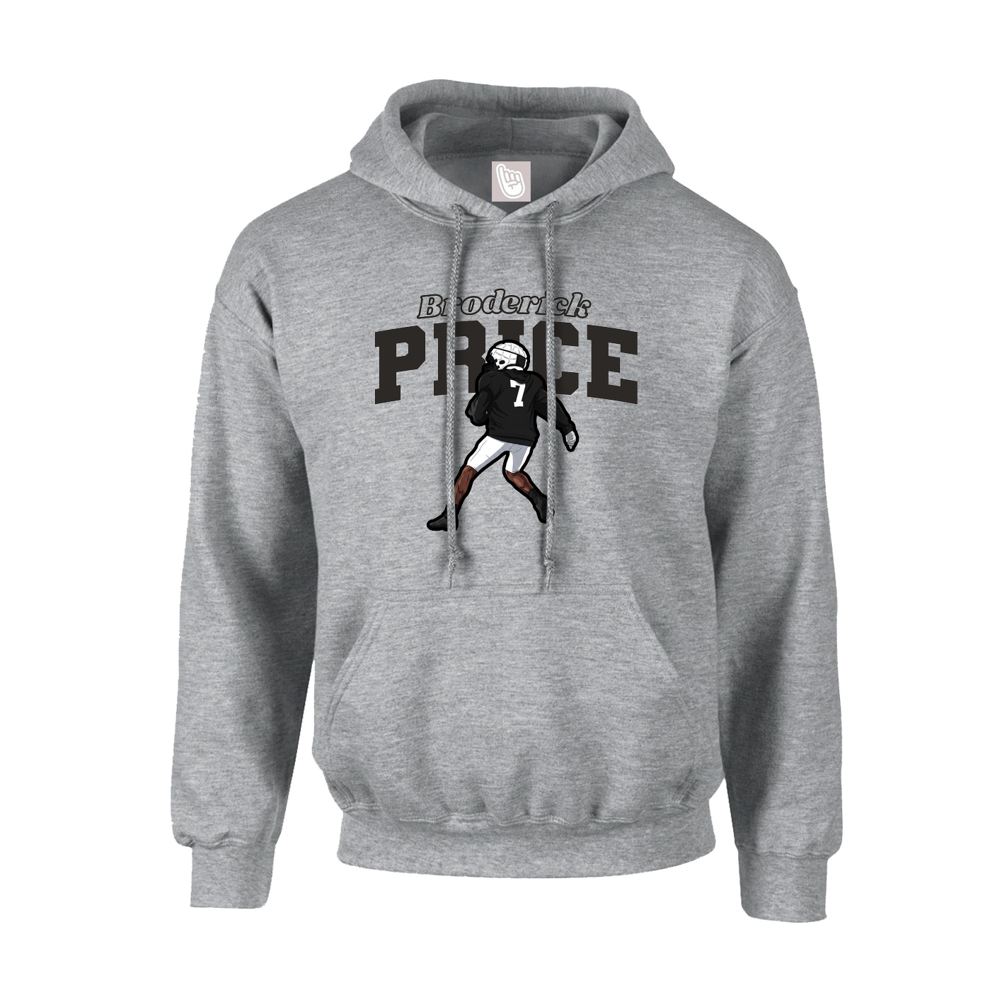 Hoodie — Name Arch in Grey