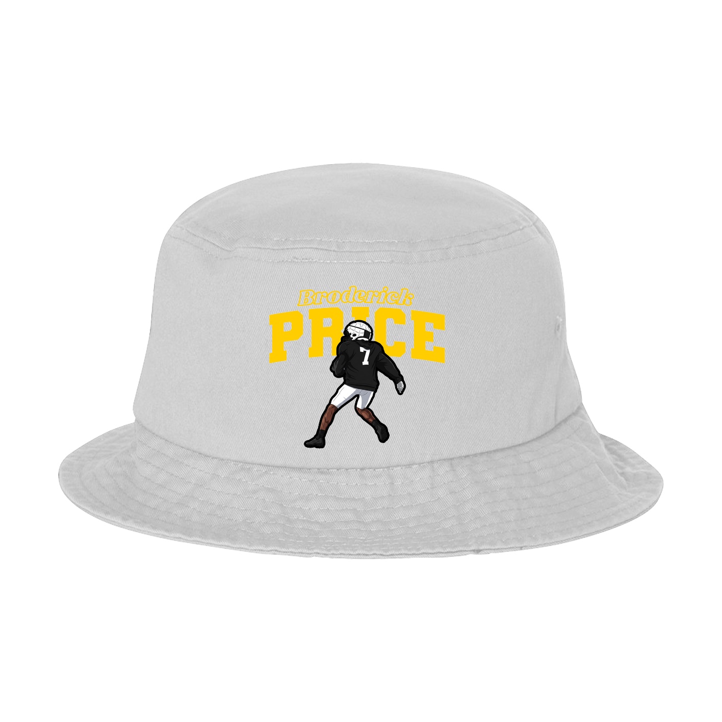 Bucket Cap — Name Arch in White