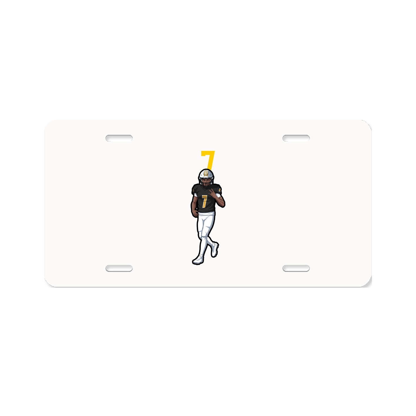 License Plate — Number Top in Classic