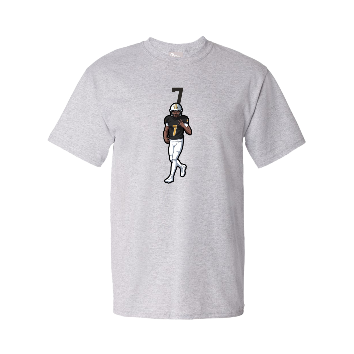 Youth Tee — Number Top in Grey