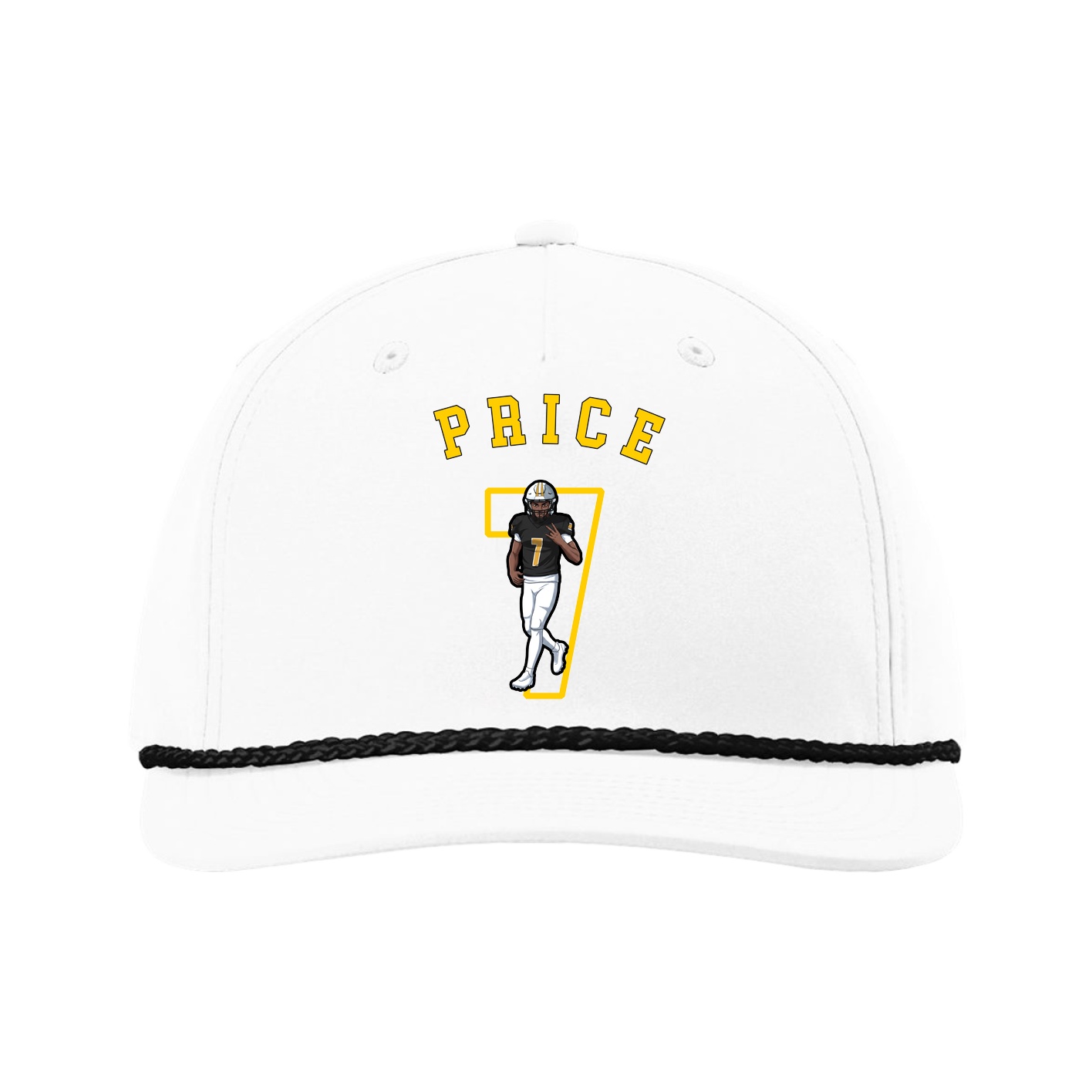 Five-Panel Classic Rope Cap — Shirsey Arch in White