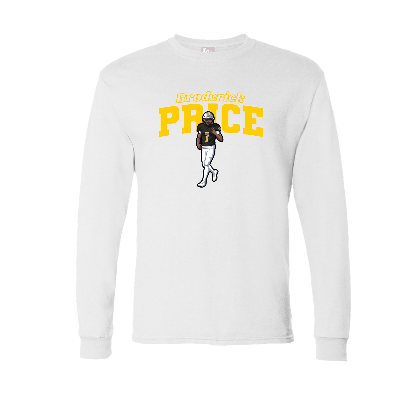 Long Sleeve Tee — Name Arch in White