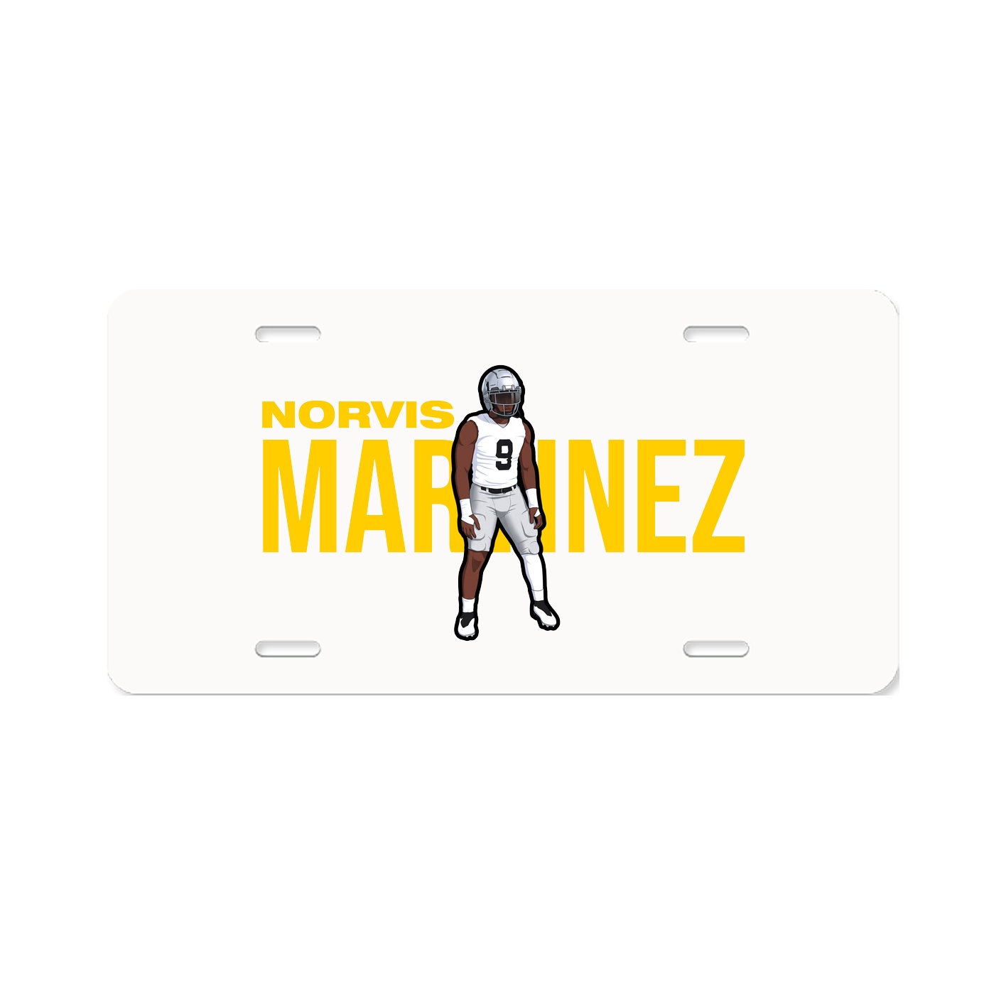 License Plate — Player Name in Classic