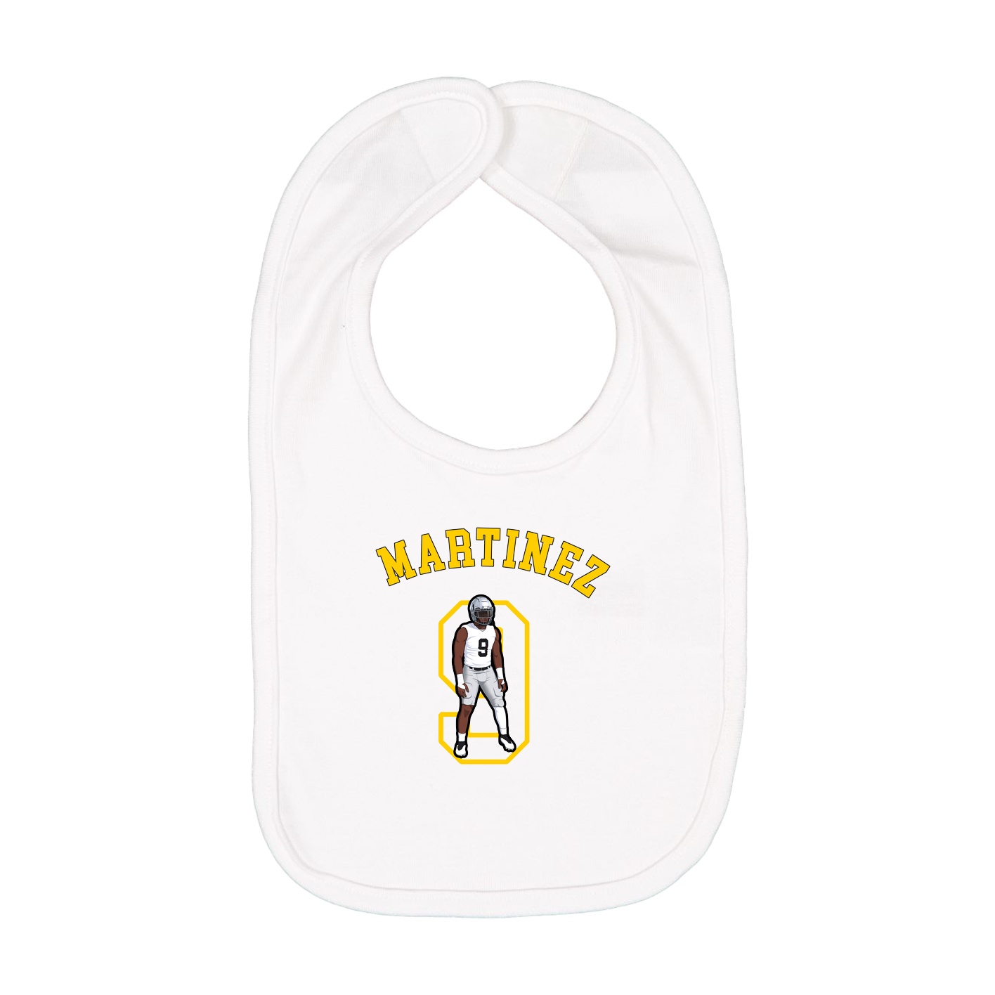 Infant Bib — Shirsey Arch in White