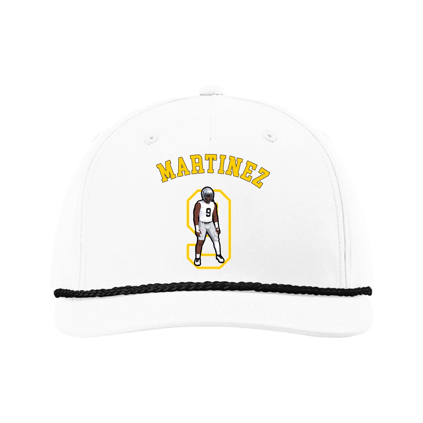 Five-Panel Classic Rope Cap — Shirsey Arch in White