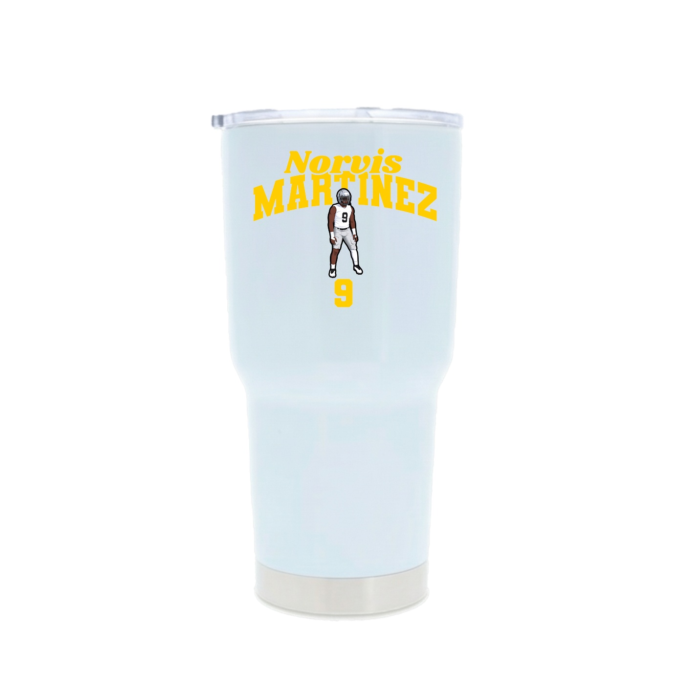 30oz Stainless Steel Tumbler — Signature Arch in White