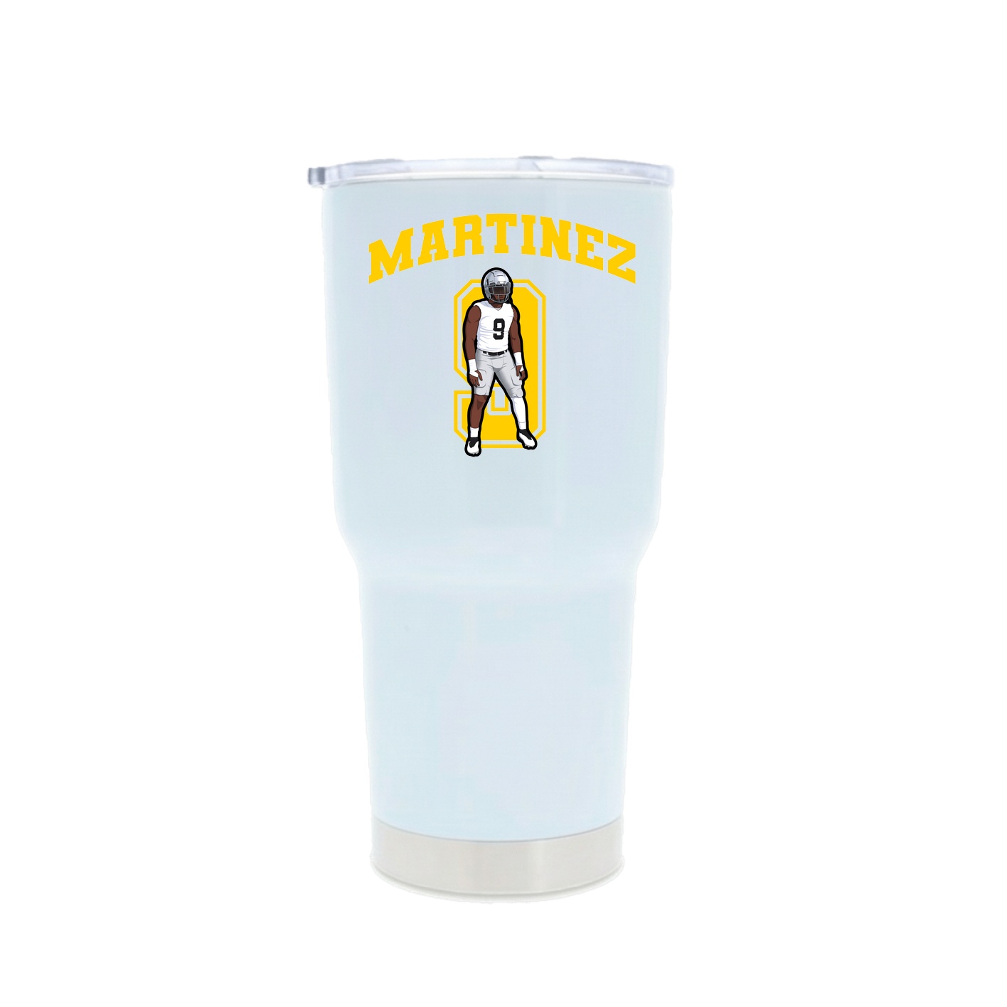 30oz Stainless Steel Tumbler — Number in White
